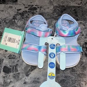 Surprize Light-up Water-Friendly Memory Foam Sandals Strap-on multicolor tie-dye